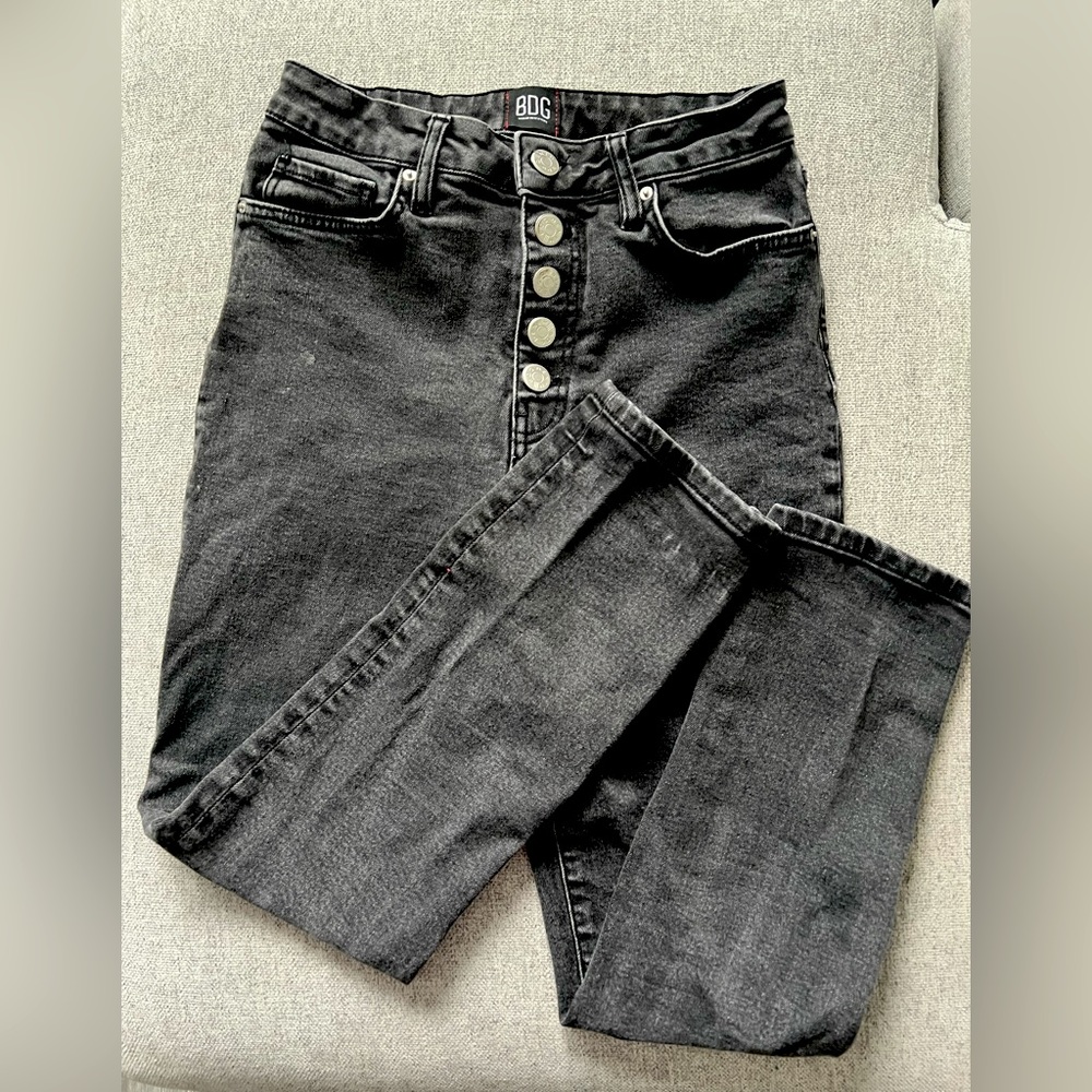 BDG black high rise girlfriend jeans